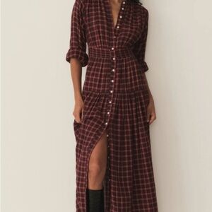 EUC DOEN Annika Dress in Rouge Countryside Plaid